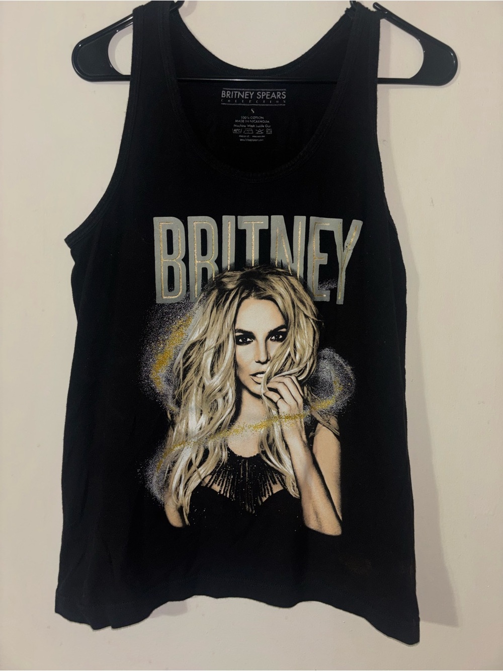 Britney Spears Black Graphic Tank Top from Vegas